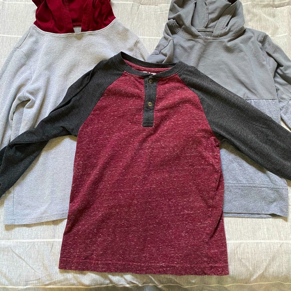 3 boys Children’s Place long sleeve/hooded shirts